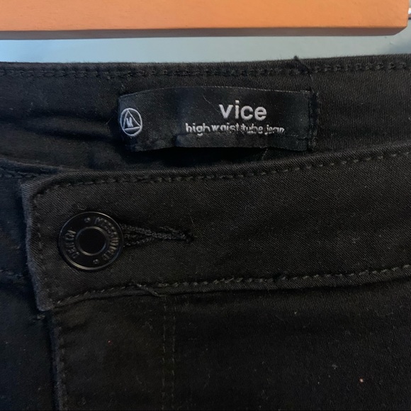 Missguided Black Vice High Waisted Super Stretch Skinny Jeans - Picture 5 of 8